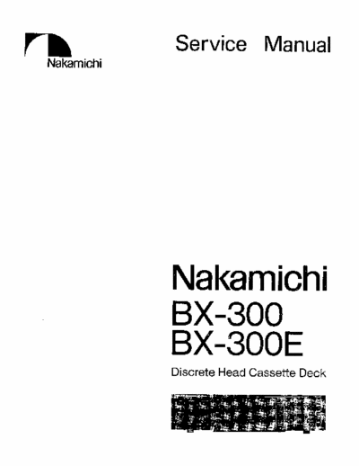 NAKAMICHI BX-300 Deck full service manual